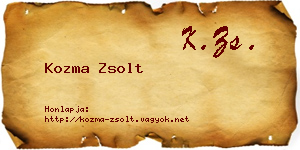 Kozma Zsolt névjegykártya